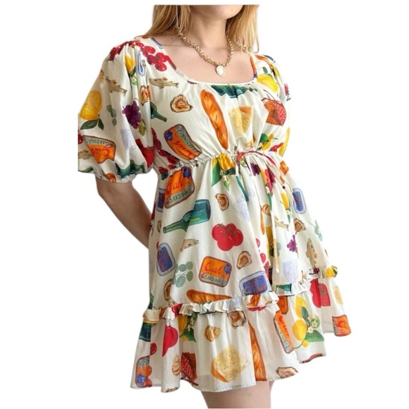 Lisa Says Gah Leila Italian Summer 100% Cotton Mini Dress Women’s Small - Picture 5 of 15